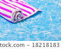 Roll napkin fabric hand on background. 18218183