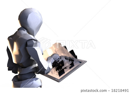 A robot that operates a tablet 18218491