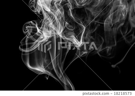 Abstract gray smoke from the incense sticks. 18218573