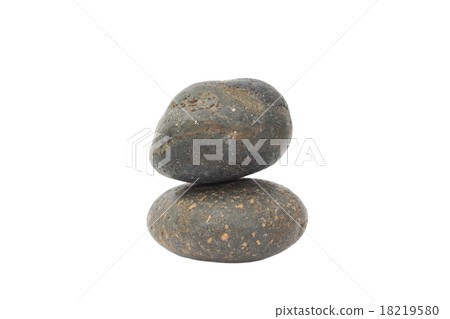 rock stacking isolated on white 18219580