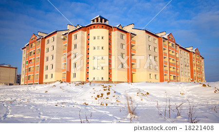 multi-storey building winter 18221408