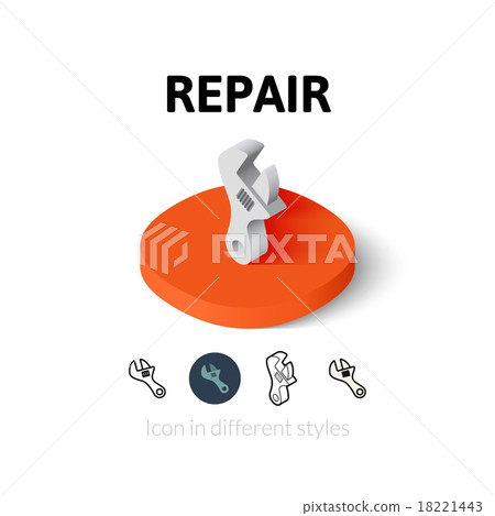 Repair icon in different style-插圖素材 [18221443] - PIXTA圖庫