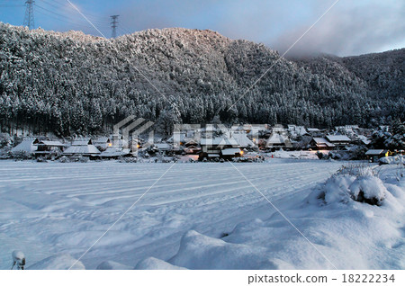 雪場面在清早在Kayabuki沒有佐藤風景結束時 雪場面在清早在Kayabuki沒有佐藤風景結束時 18222234