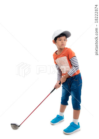 Little boy taking golf club Little boy taking golf club 18222874