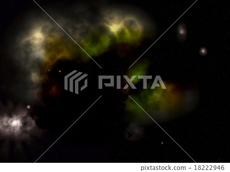 Star field in space and a nebulae Star field in space and a nebulae 18222946