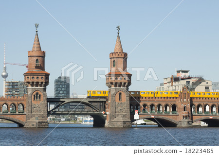 Oberbaum bridge and television tower Oberbaum bridge and television tower 18223485