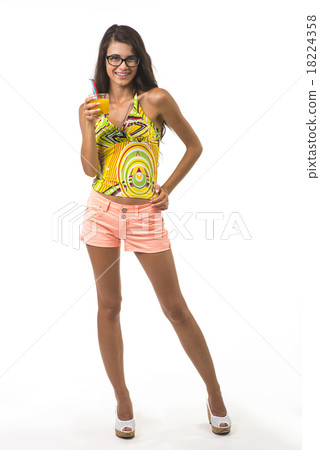 Nice lady is looking deep. 18224358