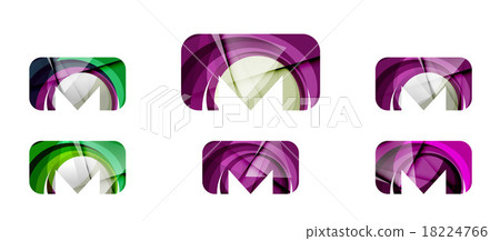 Set of abstract email icon, business logotype Set of abstract email icon, business logotype 18224766