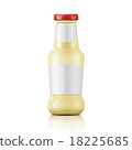 White sauce in glass bottle. 18225685