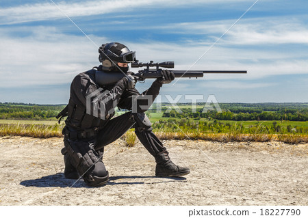Police sniper in action 18227790