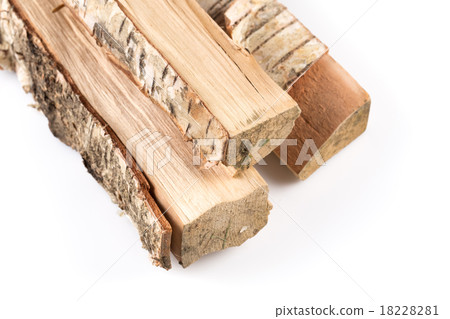 Stack of cut logs firewood 18228281