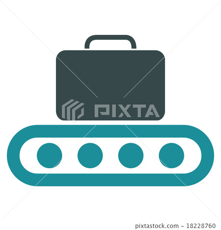 Baggage Conveyor Flat Icon 18228760