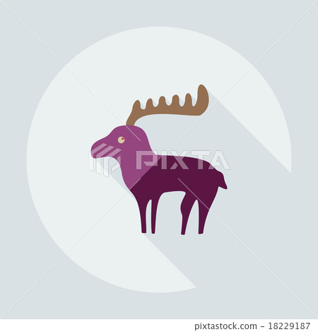 Flat modern design with shadow icons moose Flat modern design with shadow icons moose 18229187