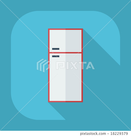 Flat modern design with shadow icons refrigerator Flat modern design with shadow icons refrigerator 18229379