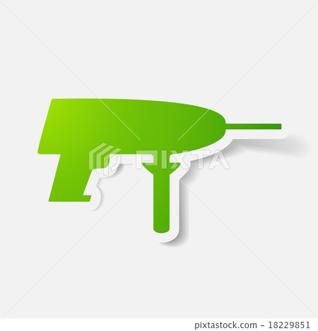 Paper clipped sticker: drill Paper clipped sticker: drill 18229851