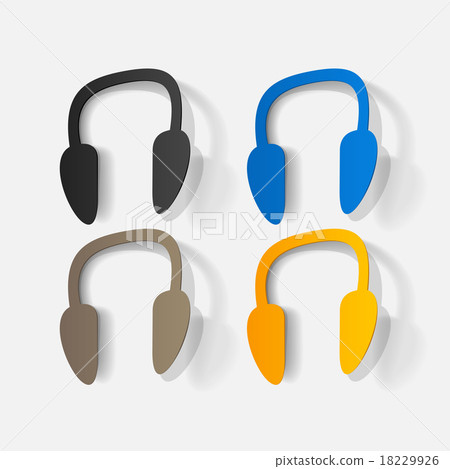 Paper clipped sticker: Wireless Headphones 18229926