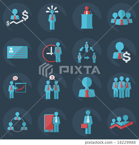 Flat modern design with shadow icons business icon Flat modern design with shadow icons business icon 18229988