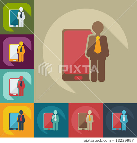 Flat modern design with shadow icons business icon 18229997