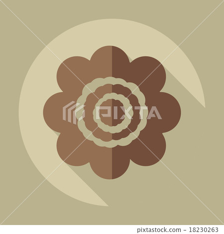 Flat modern design with shadow icon flower - Stock Illustration ...