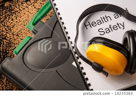 Black toolbox with earphones Black toolbox with earphones 18233363
