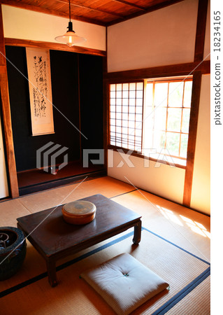 Old style inner ryokan interior view Old style inner ryokan interior view 18234165