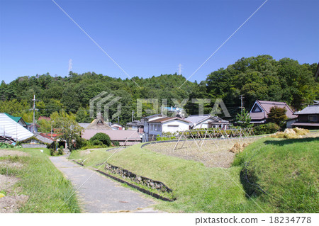 Nishinomiya Nishinomiya City Funaka Pass村北部/早秋/收穫季節/ Hyogo ken Nishinomiya市山口町Kuronosaka 18234778
