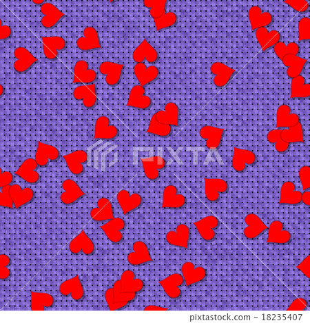 Heart shapes with seamless generated texture 18235407
