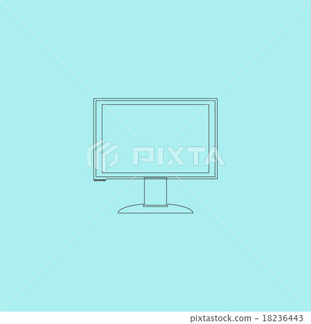 Vector monitor icon 18236443