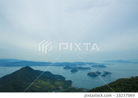 從龜山山天文台眺望的島Ka海道·古島海峽最壯觀的景點 從龜山山天文台眺望的島Ka海道·古島海峽最壯觀的景點 18237069