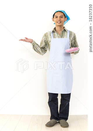 Young man's cooking image 18237350
