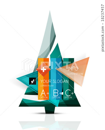 Merry Christmas tree with infographics 18237457