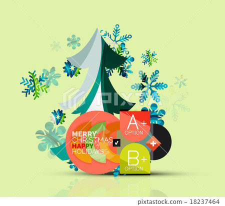 Merry Christmas tree with infographics Merry Christmas tree with infographics 18237464