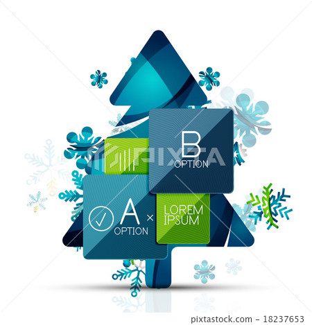 Merry Christmas tree with infographics 18237653