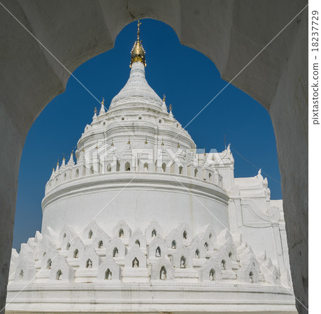 White pagoda of Hsinbyume in Mingun, Myanmar White pagoda of Hsinbyume in Mingun, Myanmar 18237729