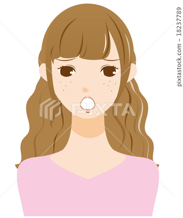 Women suffering from acne 18237789