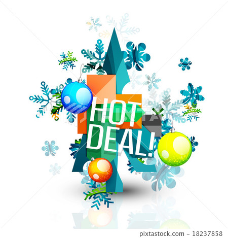 Hot deal sale promotion tags, badges for Christmas Hot deal sale promotion tags, badges for Christmas 18237858
