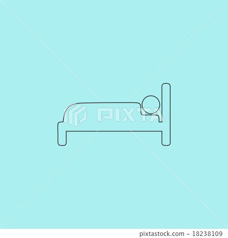 Human in bed sign icon.  18238109