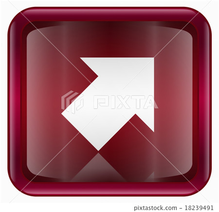 Arrow icon red, isolated on white background - Stock Illustration ...