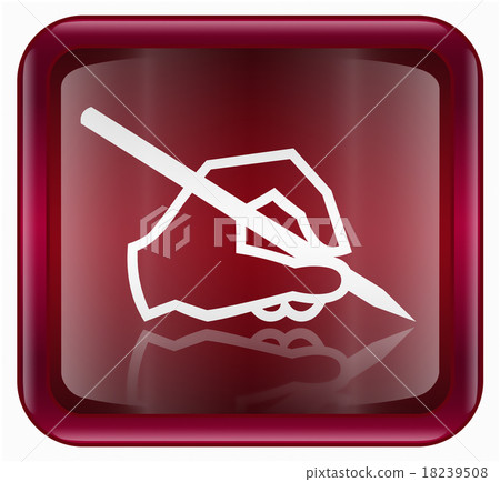 email icon red, isolated on white background email icon red, isolated on white background 18239508
