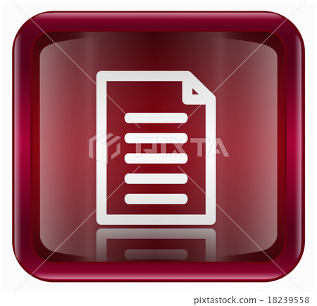 Document icon dark red, isolated on white  18239558