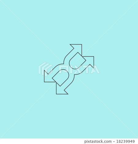 fourfold Arrow - Vector icon isolated fourfold Arrow - Vector icon isolated 18239949