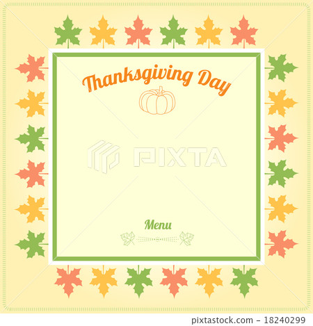 Thanksgiving day menu template 18240299