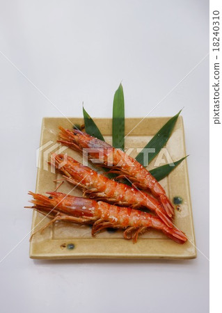Salt-grilled red shrimp 18240310