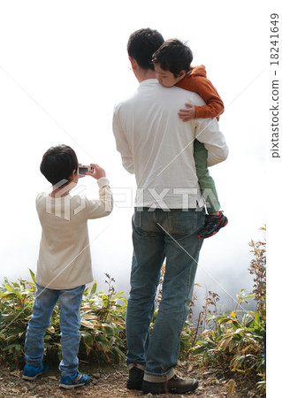 Rear appearance of parent and child Rear appearance of parent and child 18241649