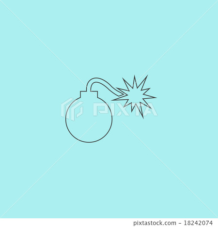 bomb icon. Flat vector illustrator Eps 10 bomb icon. Flat vector illustrator Eps 10 18242074