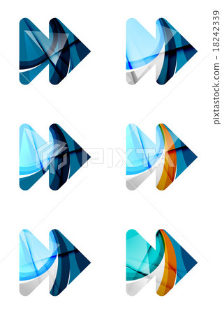 Set of abstract next play arrow icon, business - Stock Illustration ...