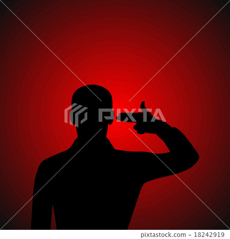 Silhouette Of A Desperate Man 18242919