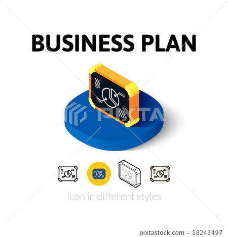 Business plan icon in different style Business plan icon in different style 18243497