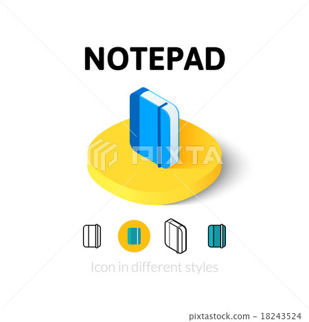 Notepad icon in different style Notepad icon in different style 18243524