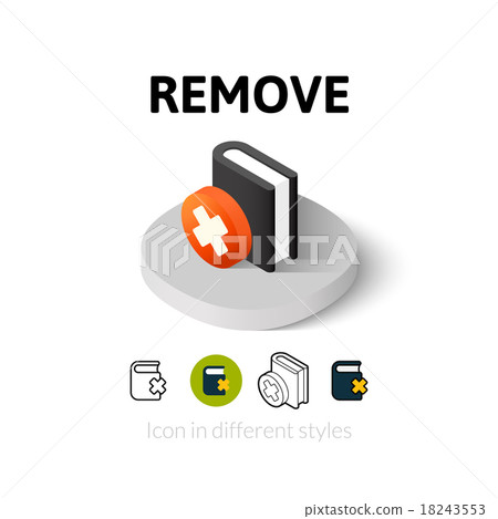 Remove icon in different style - Stock Illustration [18243553] - PIXTA
